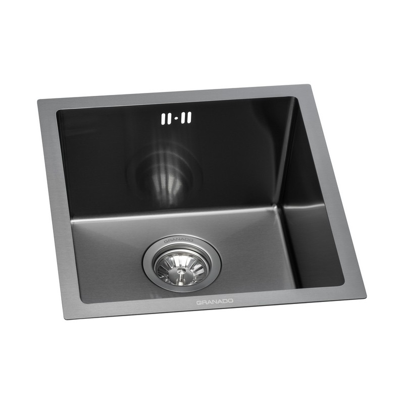 Мийка сталева Under top mini STEEL S201 black (400*430*220mm) GRANADO Мийка сталева Under top mini STEEL S201 black (400*430*220mm) GRANADO