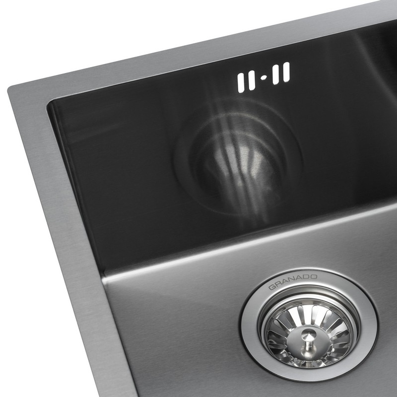Мийка сталева Under top mini STEEL S201 black (400*430*220mm) GRANADO Мийка сталева Under top mini STEEL S201 black (400*430*220mm) GRANADO