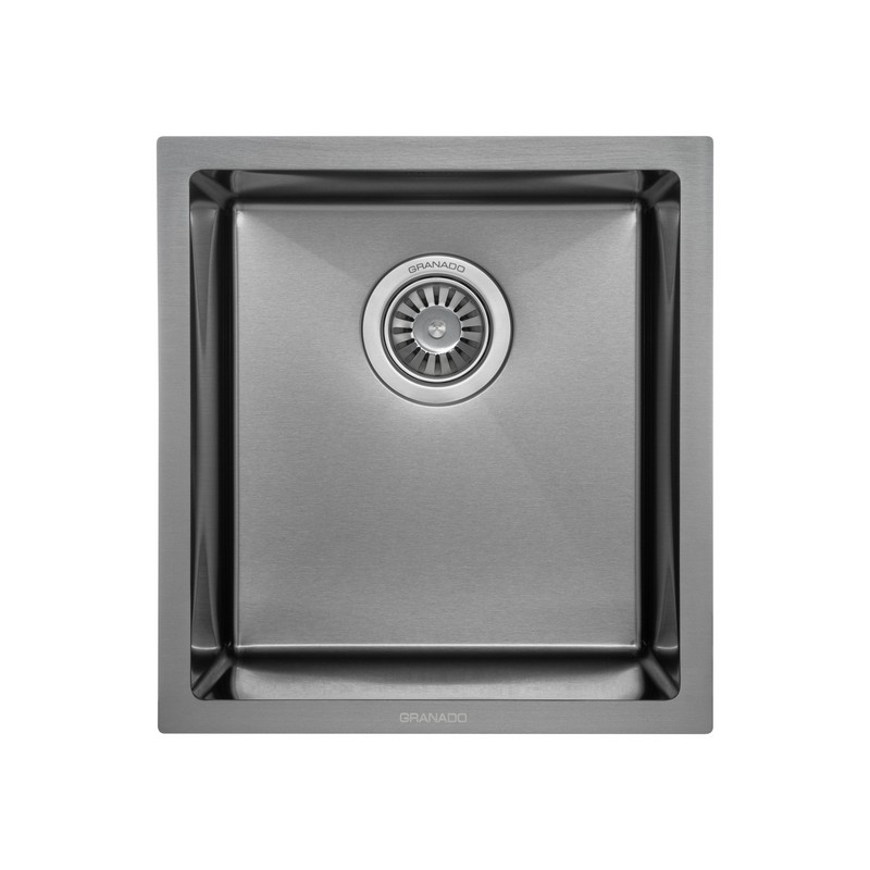 Мийка сталева Under top mini STEEL S201 black (400*430*220mm) GRANADO