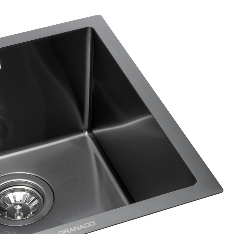 Мийка сталева Under top mini STEEL S201 black (400*430*220mm) GRANADO Мийка сталева Under top mini STEEL S201 black (400*430*220mm) GRANADO