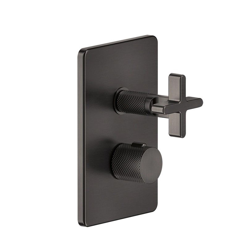 Термостат Inciso з 3 виходами, зовнішня частина Black Metal Brushed PVD (58236707) Gessi Термостат Inciso з 3 виходами, зовнішня частина Black Metal Brushed PVD (58236707) Gessi