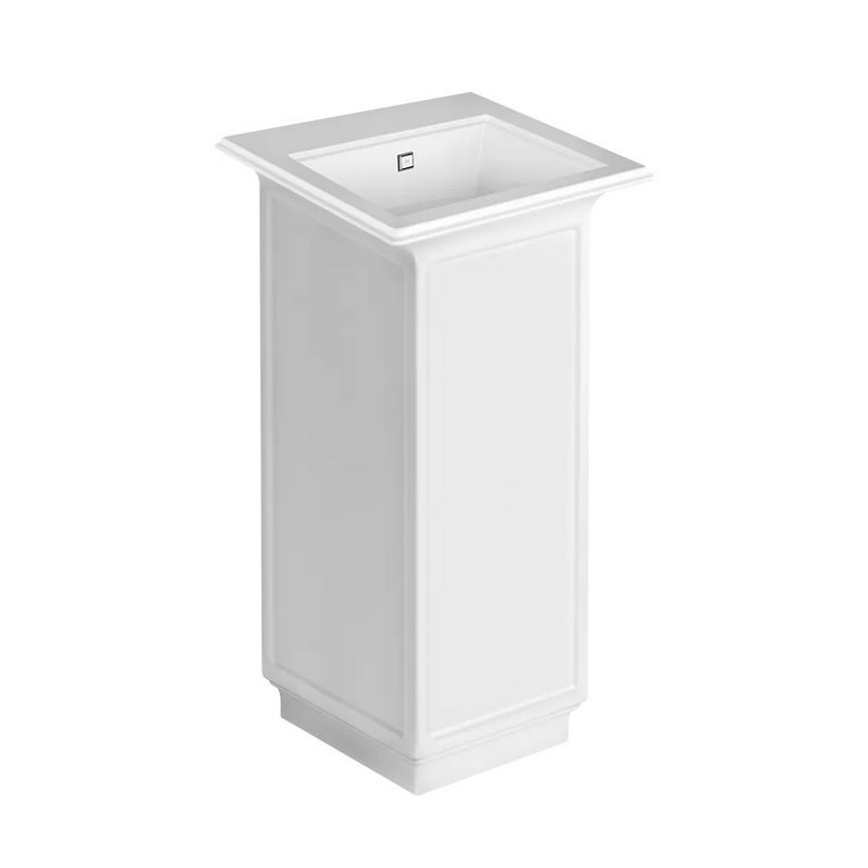 Умивальник окремостоячий Total Look з переливом 51.9x44.3x89.9 см білий матовий (46825-521) Gessi