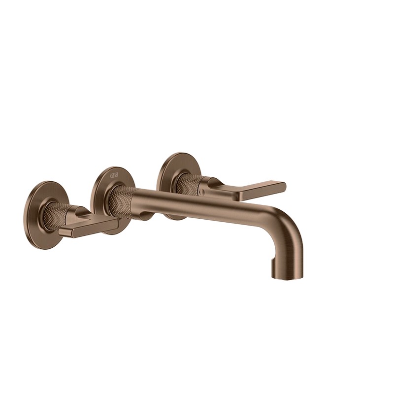 Змішувач для умивальника Inciso настінний, середній вилив, на 3 отвори Copper Brushed PVD (58090708) Gessi Змішувач для умивальника Inciso настінний, середній вилив, на 3 отвори Copper Brushed PVD (58090708) Gessi