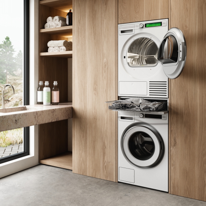 Висувна корзина для білизни HB150W білий ASKO