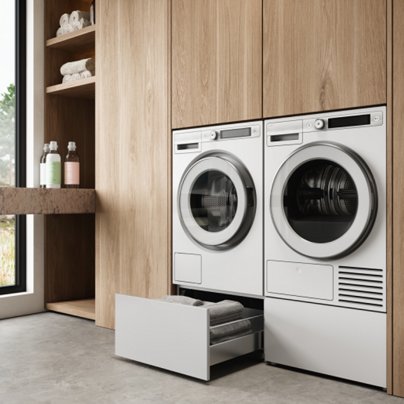 Висувна полиця з корзиною для білизни HP320W білий ASKO