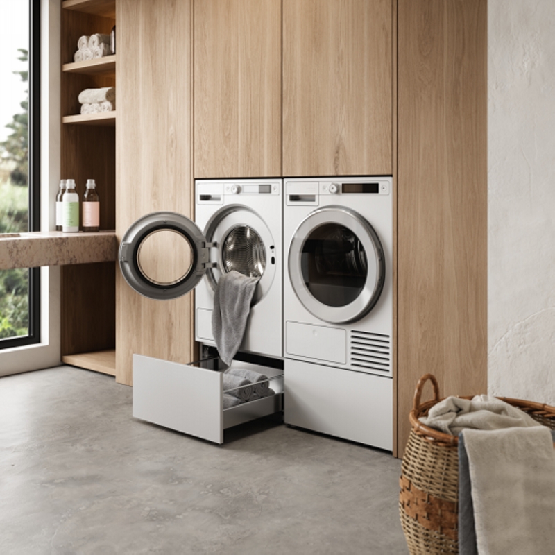 Висувна полиця з корзиною для білизни HP320W білий ASKO