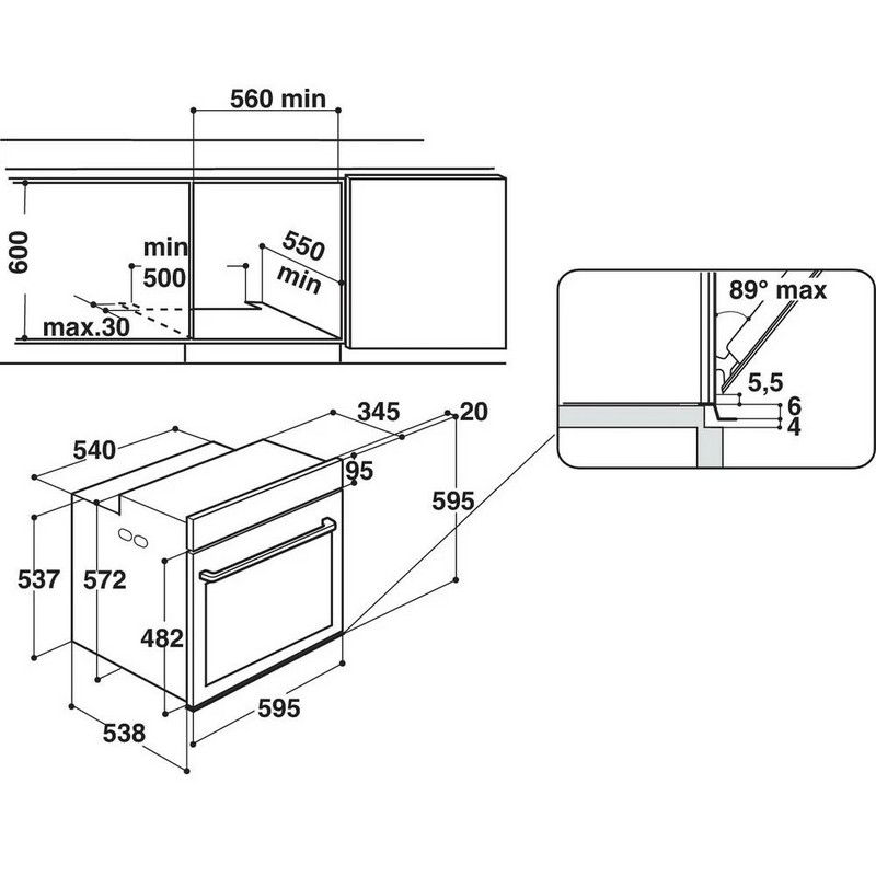 Духова шафа FI7 861 SH BL HA чорна Hotpoint-Ariston