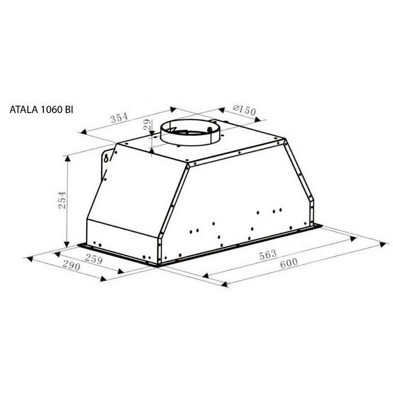 Витяжка повновбудована ATALA 1060 BI Gunter & Hauer Витяжка повновбудована ATALA 1060 BI Gunter & Hauer