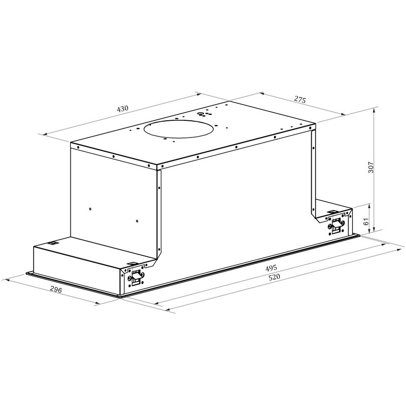 Витяжка повновбудована ATALA 1060 GLW Gunter & Hauer