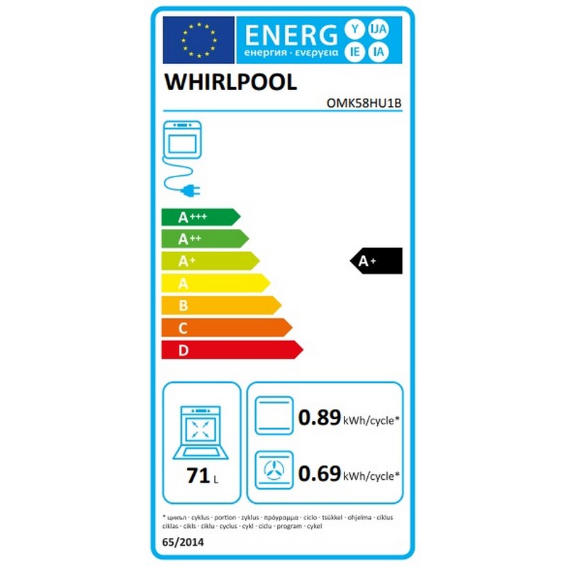 Комплект техніки Whirpool (Духова шафа OMK58HU1B + газова варильна поверхня TKRL661NB)
