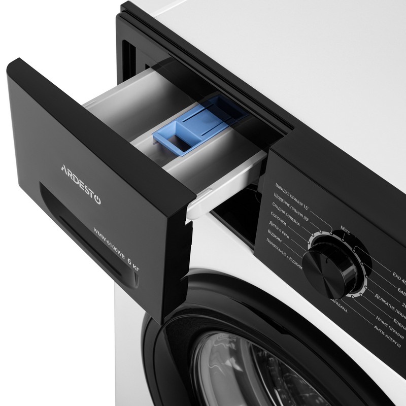 Пральна машина фронтальна WMW-6100WB, білий ARDESTO