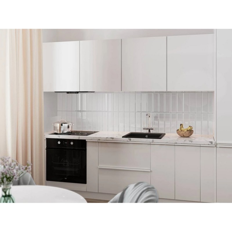 Кухонна мийка BODRUM 510 black shine mirastone Miraggio