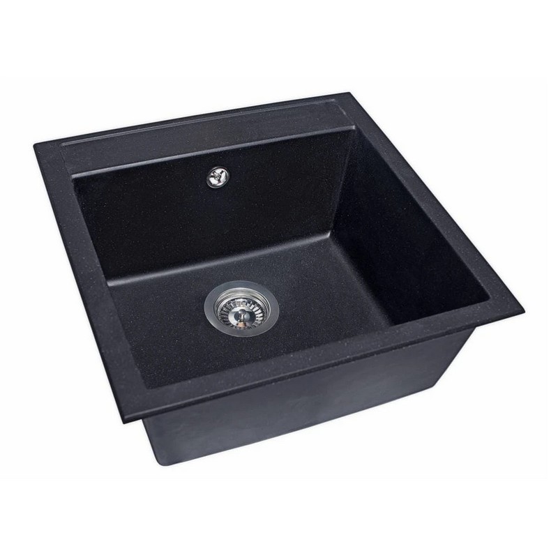 Кухонна мийка BODRUM 510 black shine mirastone Miraggio