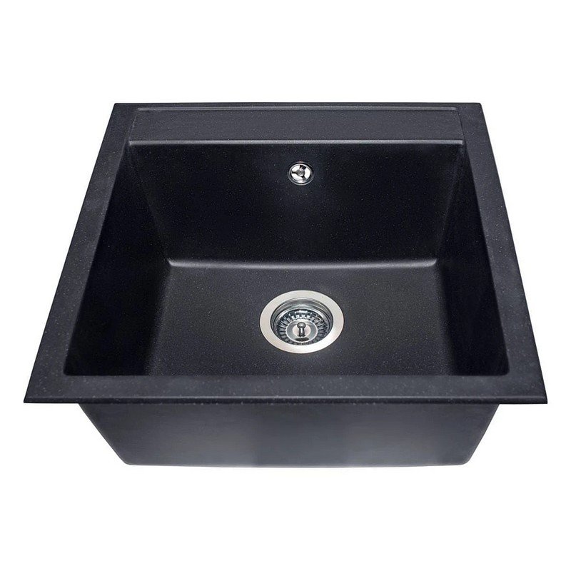 Кухонна мийка BODRUM 510 black shine mirastone Miraggio