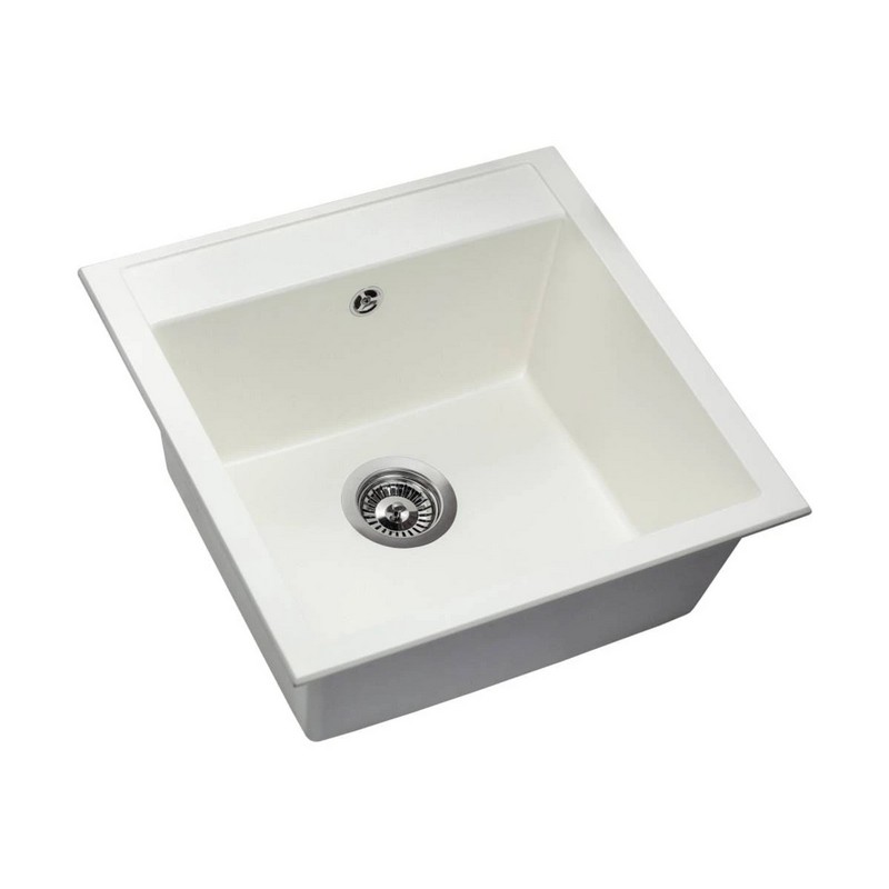 Кухонна мийка BODRUM 510 white mirastone Miraggio Кухонна мийка BODRUM 510 white mirastone Miraggio