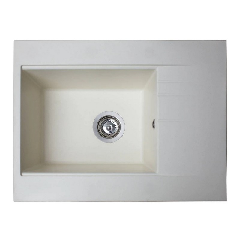 Кухонна мийка BODRUM 650 white mirastone Miraggio Кухонна мийка BODRUM 650 white mirastone Miraggio