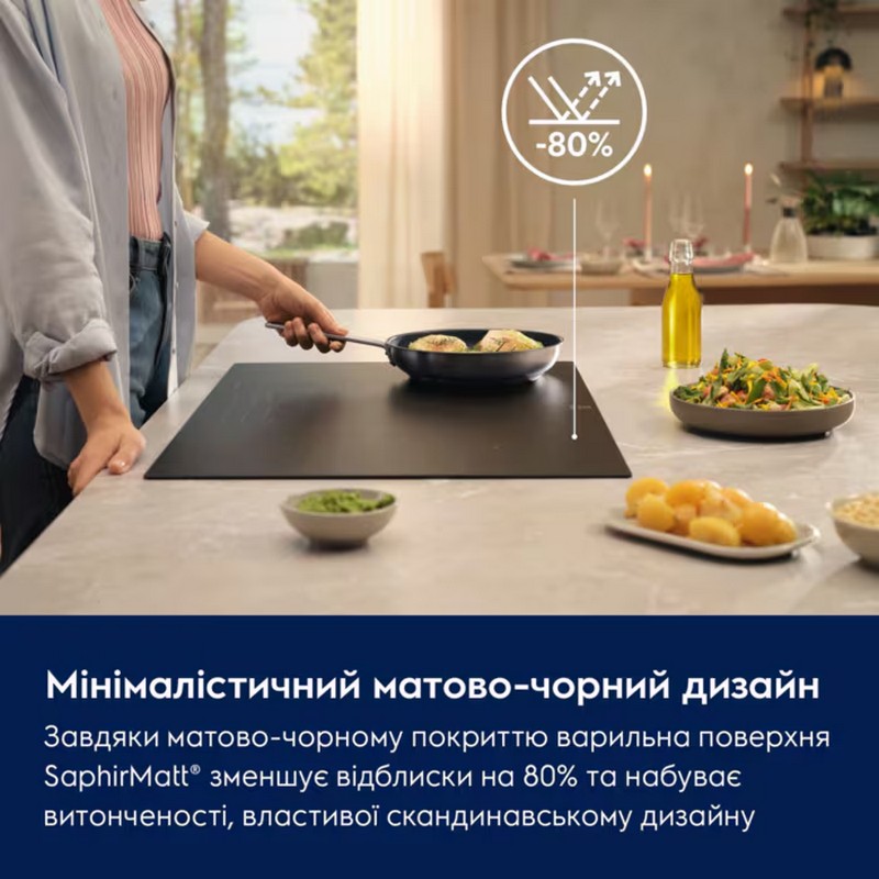 Варильна поверхня індукційна EIS62453IZ (60см) Hob2Hood, Saphir Matt Electrolux