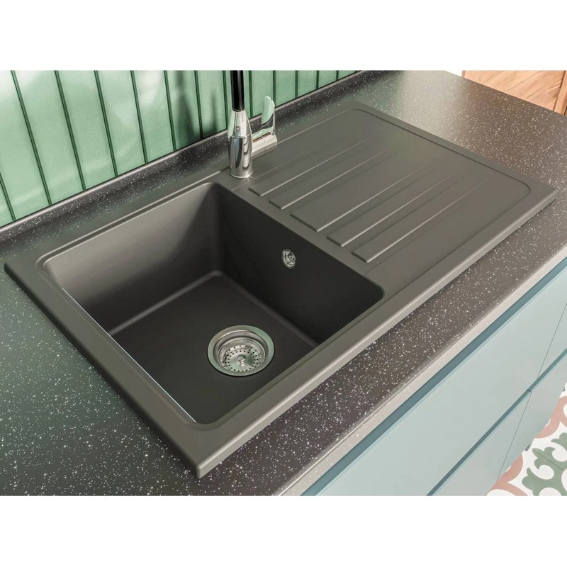 Кухонна мийка VERSAL black shine mirastone Miraggio Кухонна мийка VERSAL black shine mirastone Miraggio