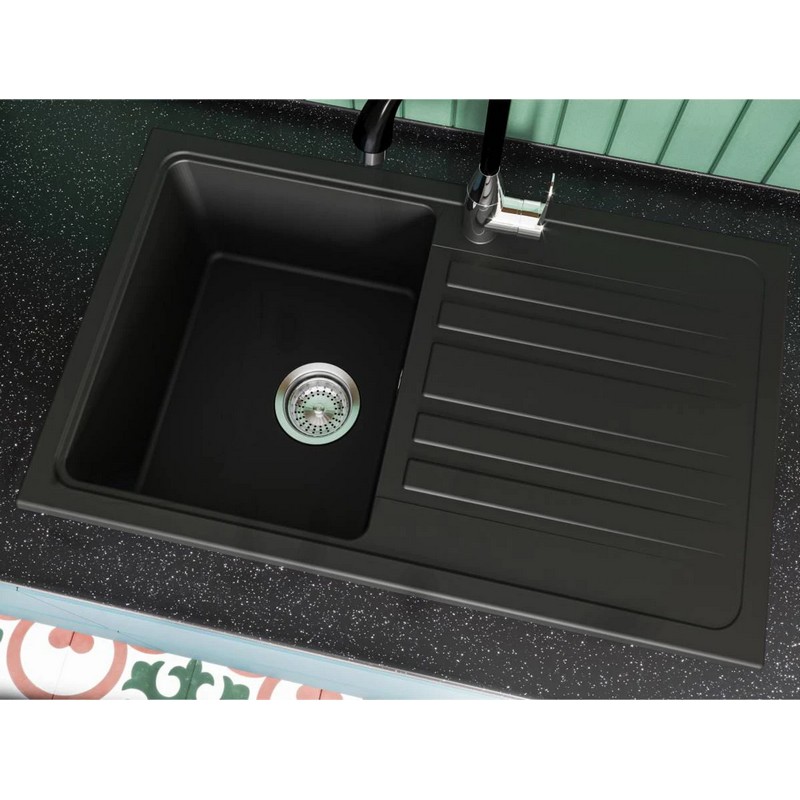 Кухонна мийка VERSAL black shine mirastone Miraggio Кухонна мийка VERSAL black shine mirastone Miraggio