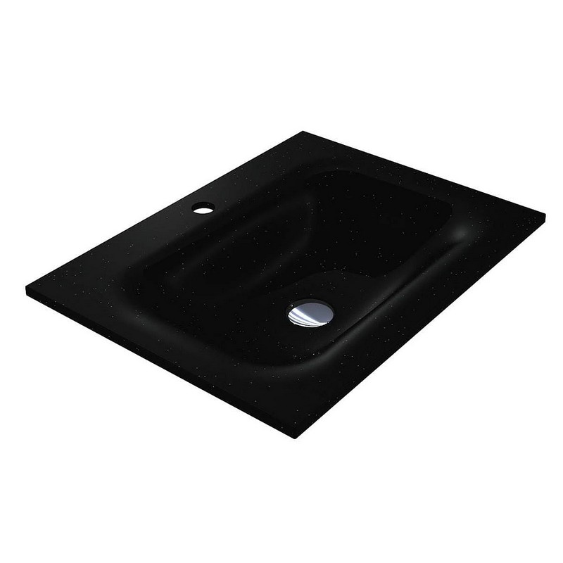 Умивальник JESSEL 600 MIRASTONE black shine mirastone Miraggio
