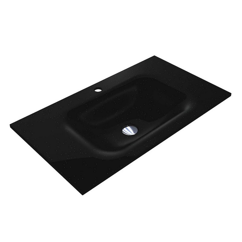 Умивальник JESSEL 800 MIRASTONE black shine mirastone Miraggio Умивальник JESSEL 800 MIRASTONE black shine mirastone Miraggio