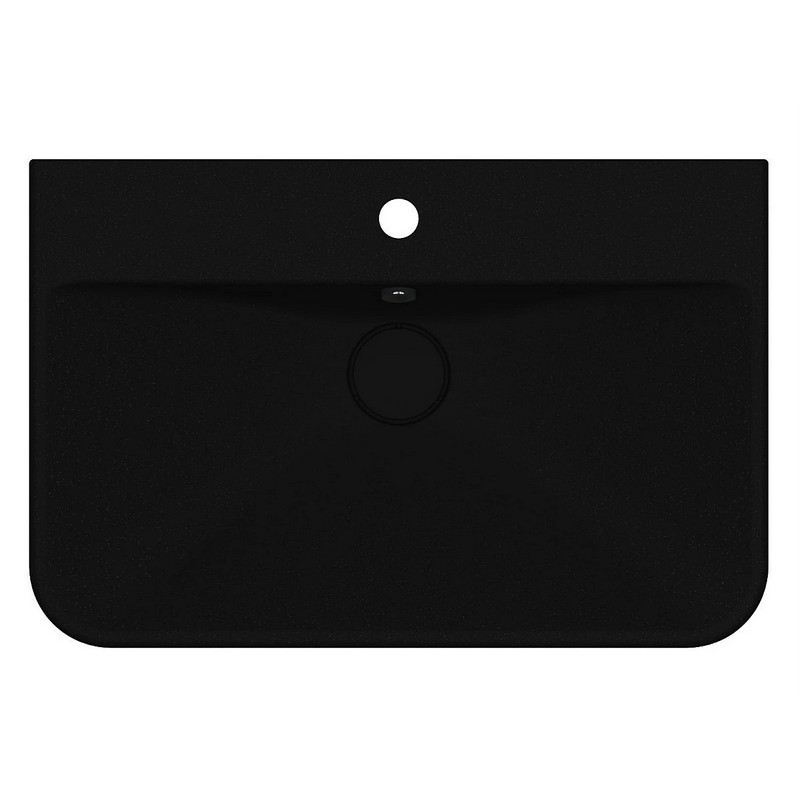Умивальник CHAMONIX MIRASTONE black shine mirastone Miraggio