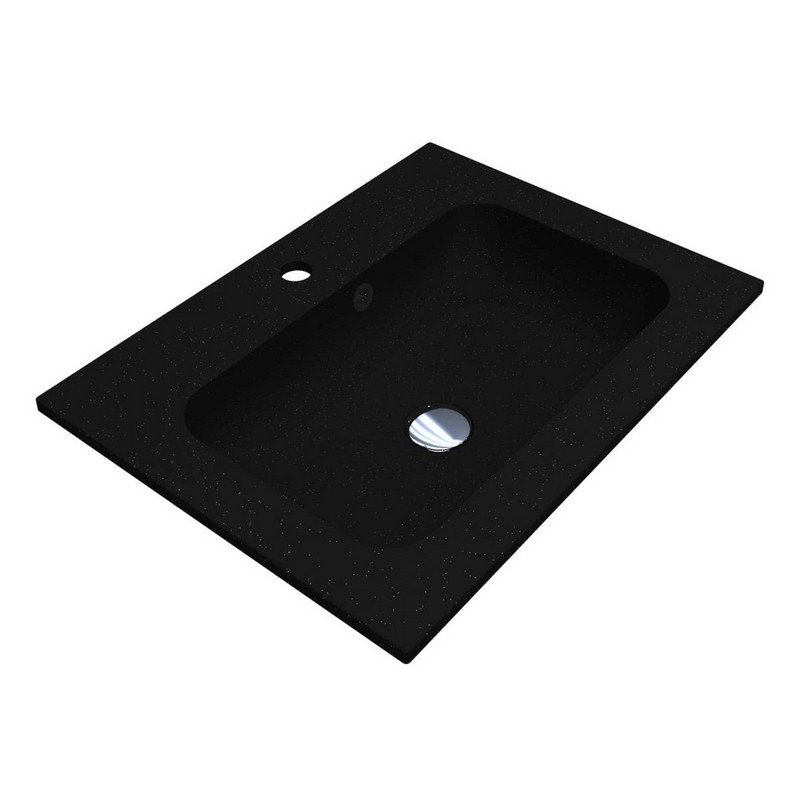 Умивальник DELLA 600 MIRASTONE black shine mirastone Miraggio Умивальник DELLA 600 MIRASTONE black shine mirastone Miraggio