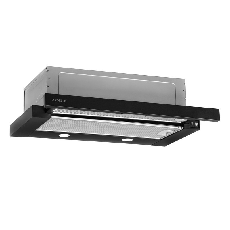 Витяжка телескопічна HT-F700MBL 60см, 450м3ч, чорний Ardesto
