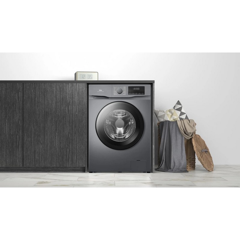 Пральна машина FF1014SA1UA фронтальна, 10кг , 60см, сірий TCL