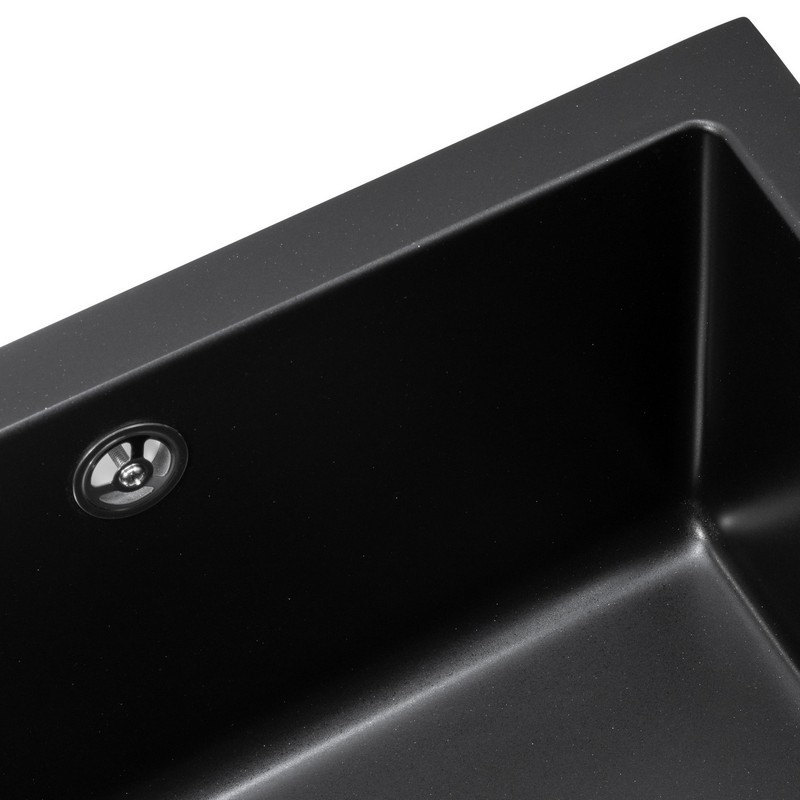 Мийка UNDER TOP XL black shine (752*460mm.) граніт Granado