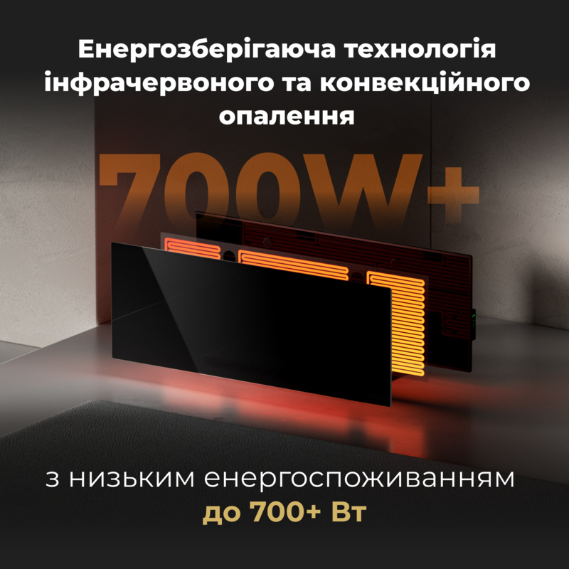 Обігрівач Premium Eco Smart Heater, 700W, Led display GH4S LED (AGH0004S) AENO Обігрівач Premium Eco Smart Heater, 700W, Led display GH4S LED (AGH0004S) AENO
