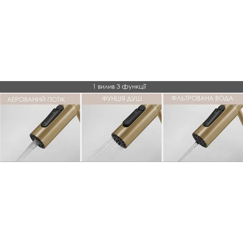 Змішувач FKM 3128 Light Gold Fabiano