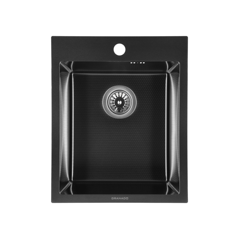 Мийка сталева Pravia S201 black honeycomb (410*500*220mm) Granado Мийка сталева Pravia S201 black honeycomb (410*500*220mm) Granado