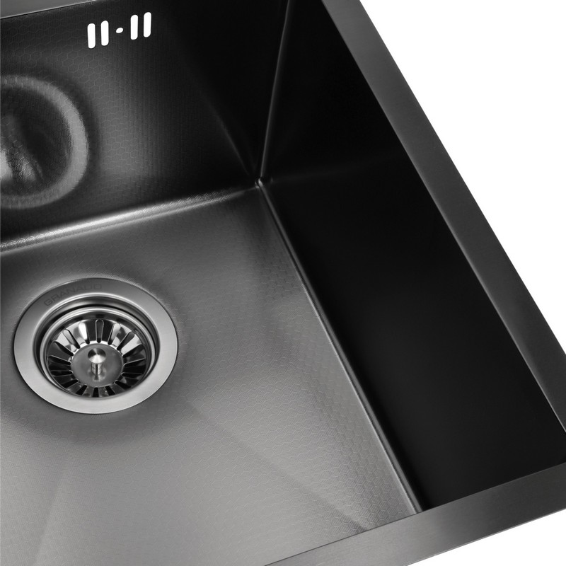 Мийка сталева Pravia S201 black honeycomb (410*500*220mm) Granado Мийка сталева Pravia S201 black honeycomb (410*500*220mm) Granado