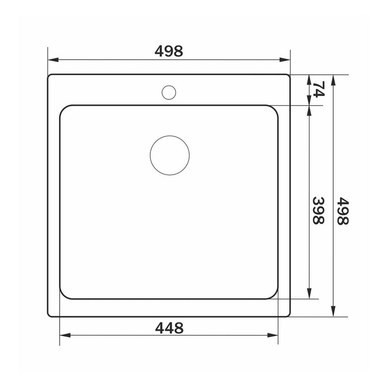 Мийка сталева Galera S304 honeycomb (500*500*220mm) Granado
