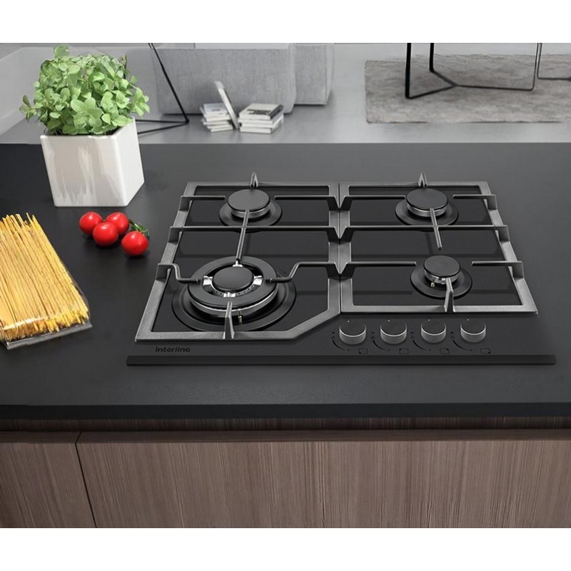 Газова варильна поверхня HGG 760 FGT BA Nano Matte Interline Газова варильна поверхня HGG 760 FGT BA Nano Matte Interline