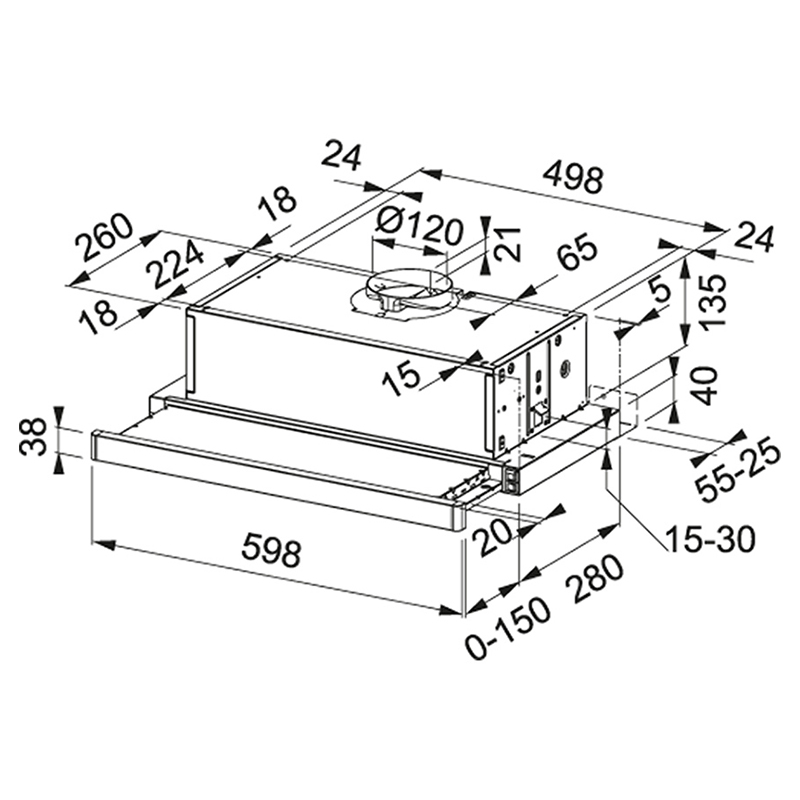 Витяжка FTC 632L WH біла 600мм. Franke (315.0547.797)