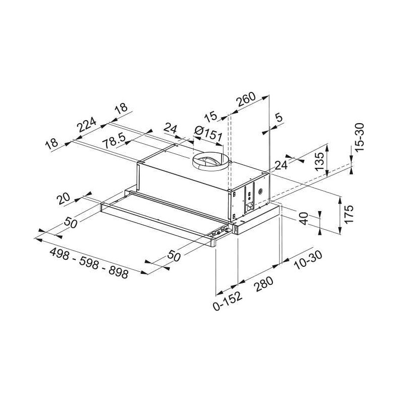 Вытяжка FTC 532H (FTC 512 XSL) XS нерж. 500мм. Franke (110.0200.714) Вытяжка FTC 532H (FTC 512 XSL) XS нерж. 500мм. Franke (110.0200.714)