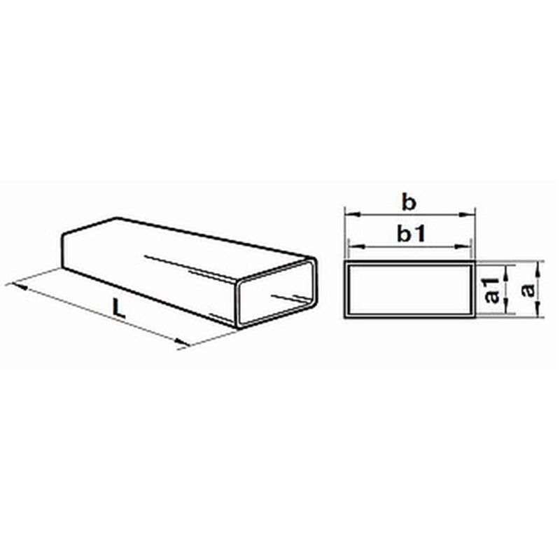 Канал плоский 90*220/1м. VENTS (9010) Канал плоский 90*220/1м. VENTS (9010)