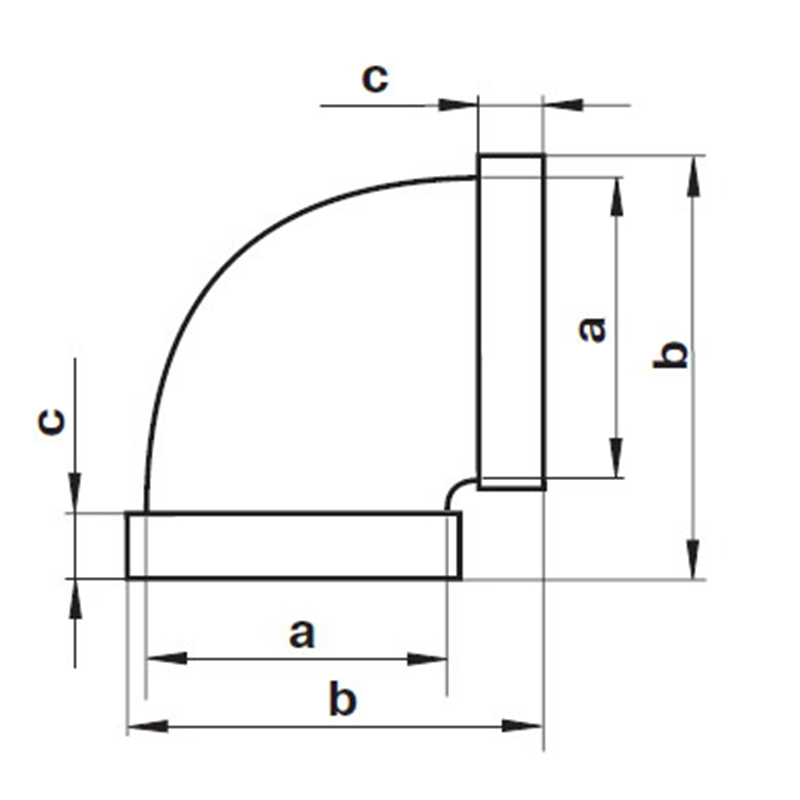 Колено горизонтальное 90*220 под 90° VENTS (9291) Колено горизонтальное 90*220 под 90° VENTS (9291)