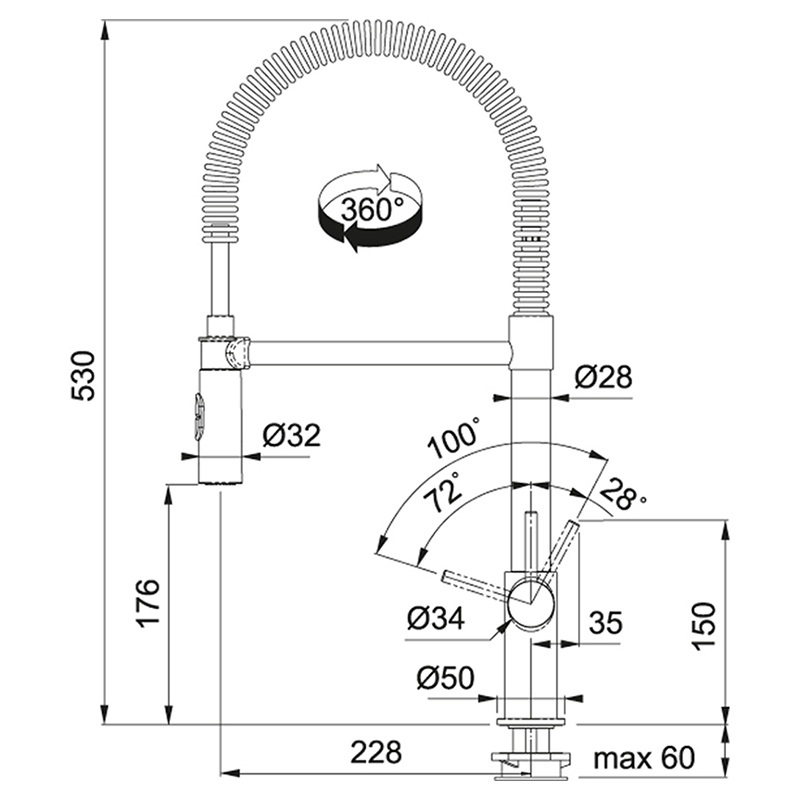 Змішувач Flexus-S хром (в / ш) Franke (115.0486.992) Змішувач Flexus-S хром (в / ш) Franke (115.0486.992)