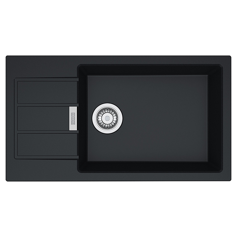 Мойка с сифоном тектонайт S2D Slim 611-78 XL черный Franke (143.0627.384) (второй сорт)