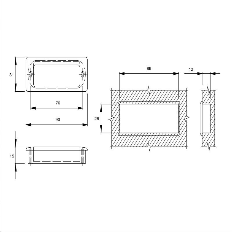 Ручка Marella CL 15203.90 чорний матовий