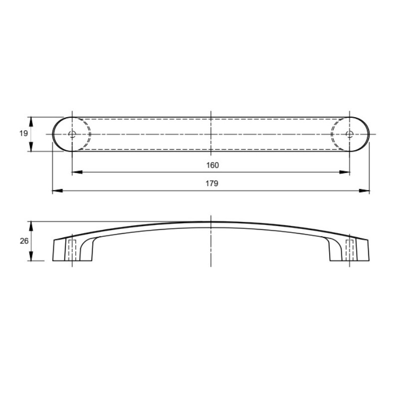 Ручка UU 7107/160 (DUU 71/160 G7) біла_аналог Ручка UU 7107/160 (DUU 71/160 G7) біла_аналог