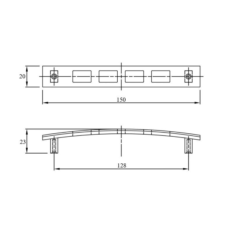 Ручка RR 0806 (DRR 08/128 G5) нікель Ручка RR 0806 (DRR 08/128 G5) нікель