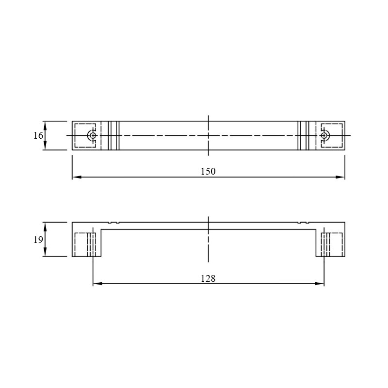 Ручка UN 4904/128 (DN 49 G2) хром
