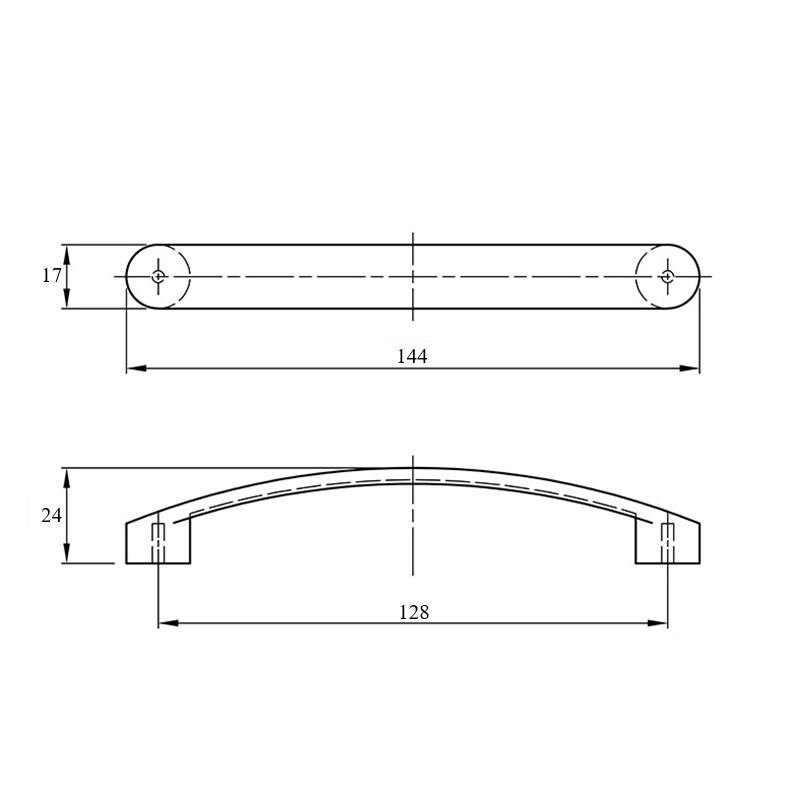 Ручка UU 7108/128 (DUU 71/128 G6) алюміній