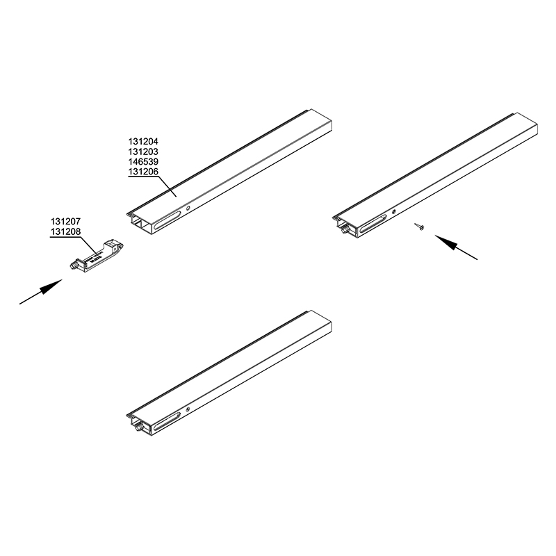 Кріплення ліве для горизонтального профілю, пластик, Scilm Кріплення ліве для горизонтального профілю, пластик, Scilm