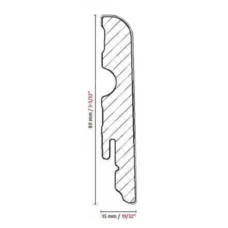 Плінтус МДФ FN Neuhofer Holz FOBU019 Дуб світлий 2400х80х15