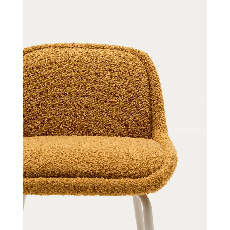 Стілець напівбарний Aimin гірчичний / метал бежевий Стілець напівбарний Aimin гірчичний / метал бежевий